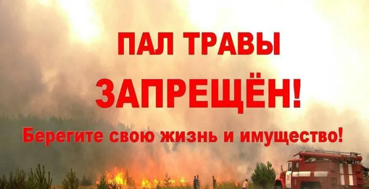 Пал сухой травы ЗАПРЕЩЁН!